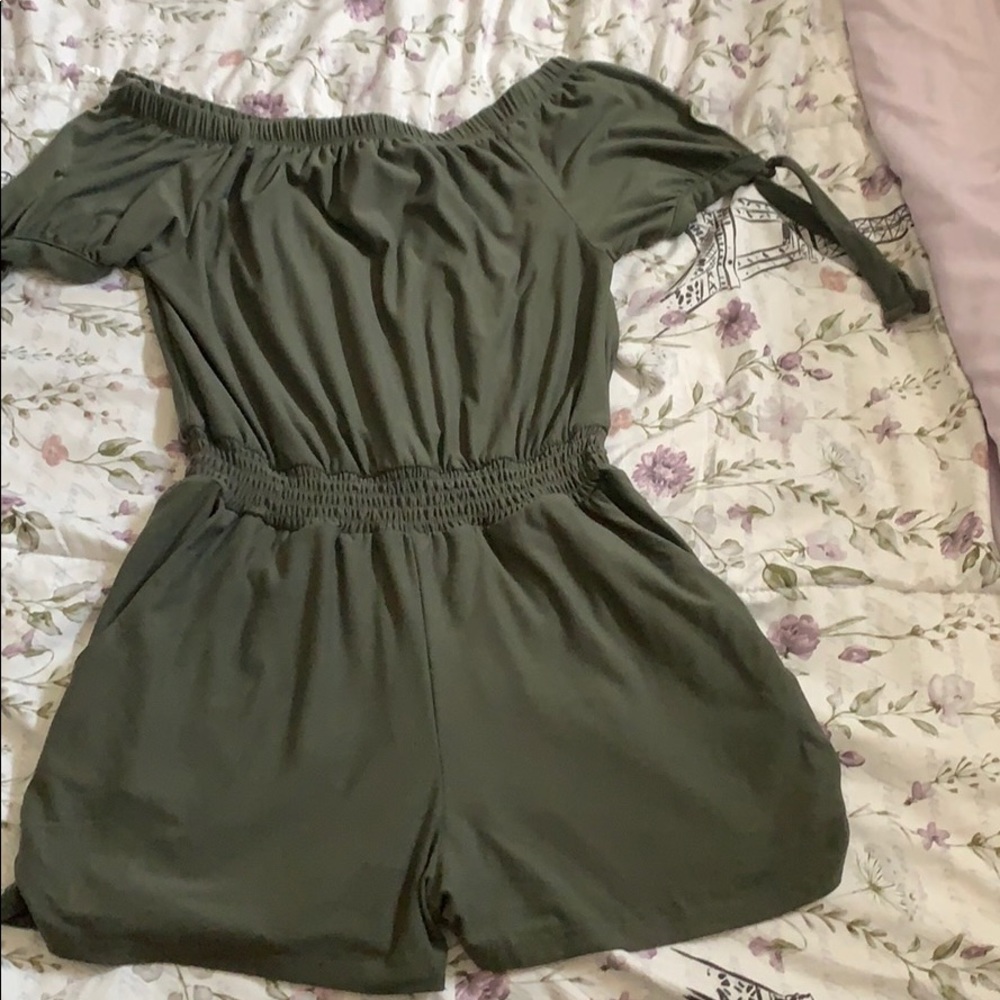 Green jumpsuit